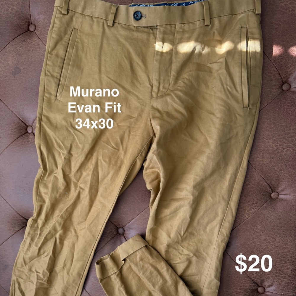 Murano Evan Fit Men's Khaki Chinos